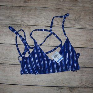 Tie Dye Strappy Tie Back Swim Top L